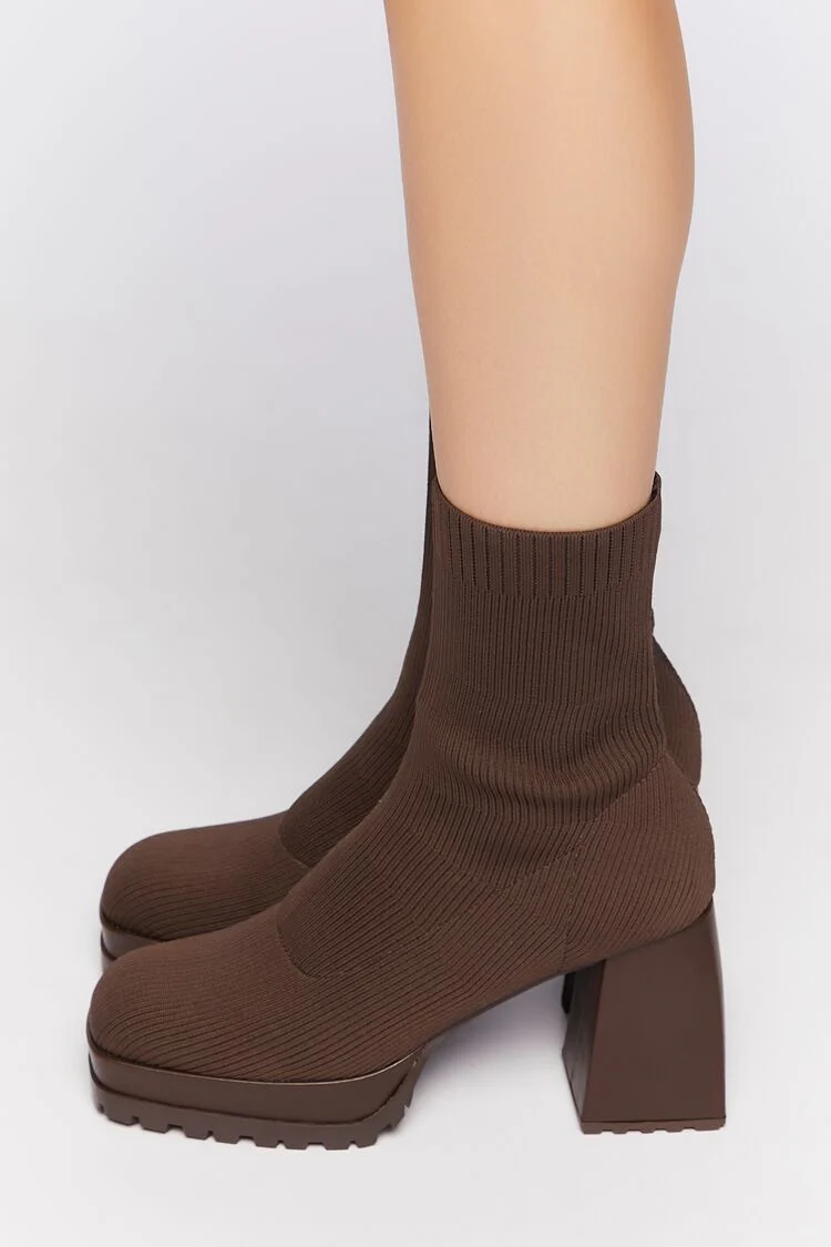 Lug-Sole Sock Booties - Image 2