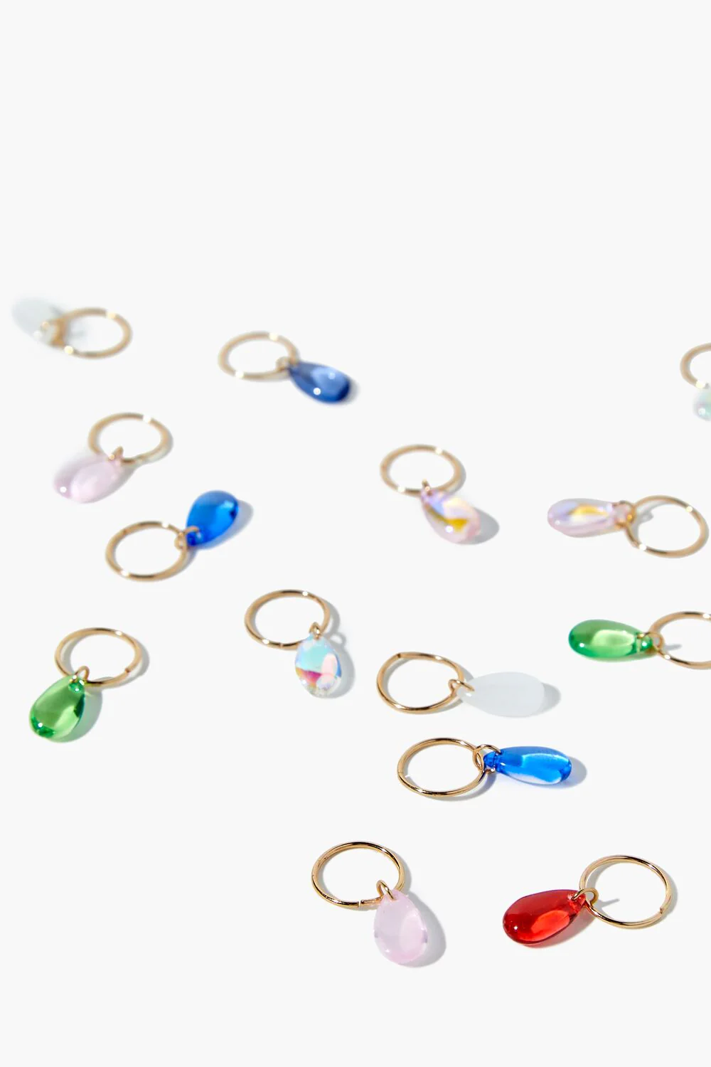 Faux Gem Hair Ring Set - 16 pcs - Image 2