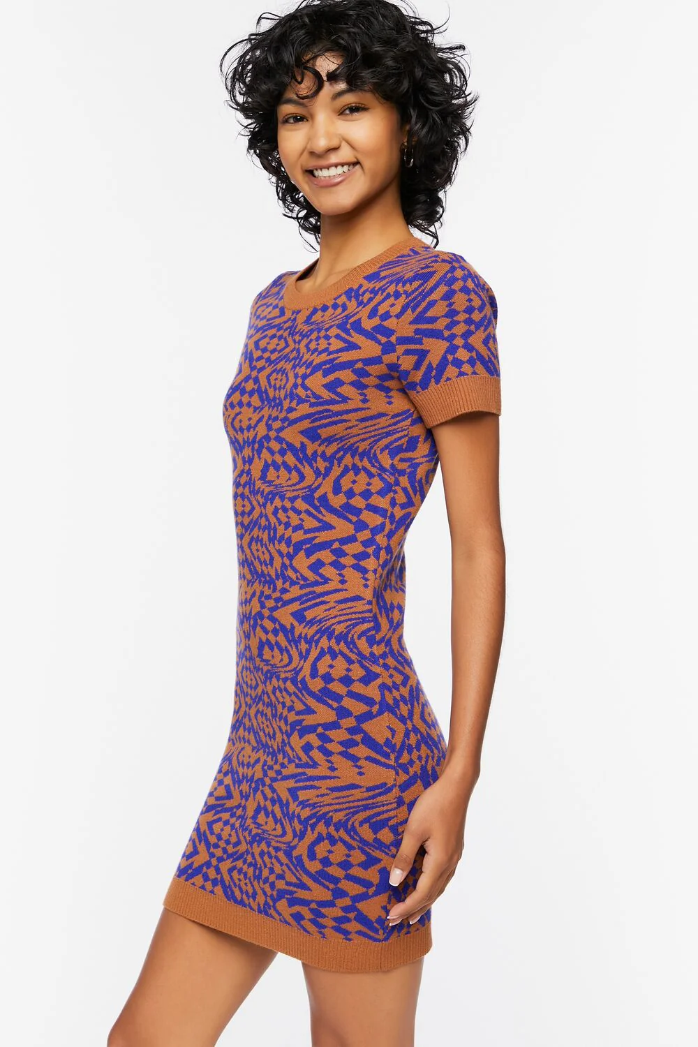 Abstract Sweater Mini Dress - Image 2