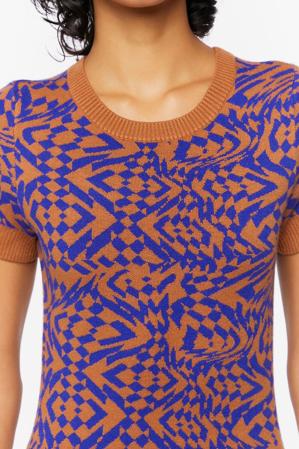 Abstract Sweater Mini Dress - Image 5