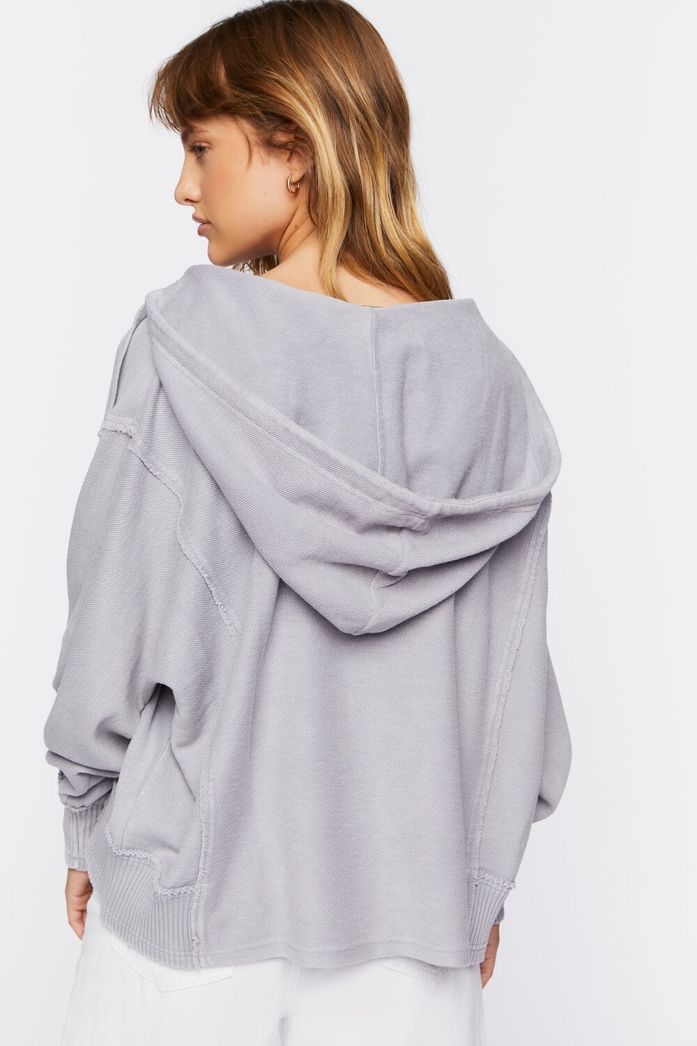 Drop-Sleeve French Terry Hoodie - Image 3