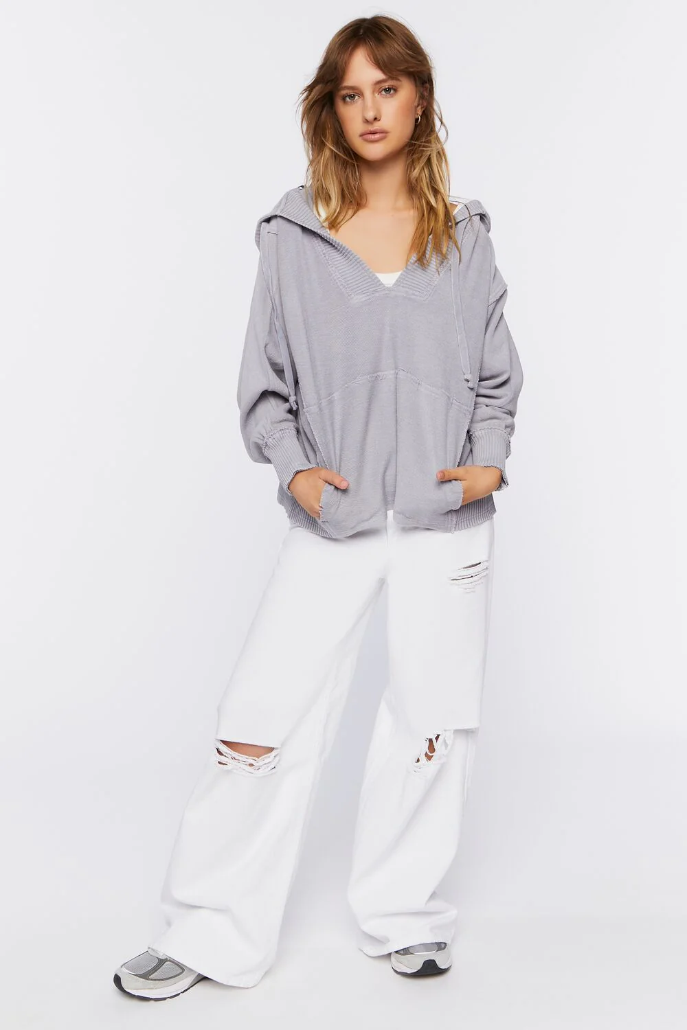 Drop-Sleeve French Terry Hoodie - Image 4