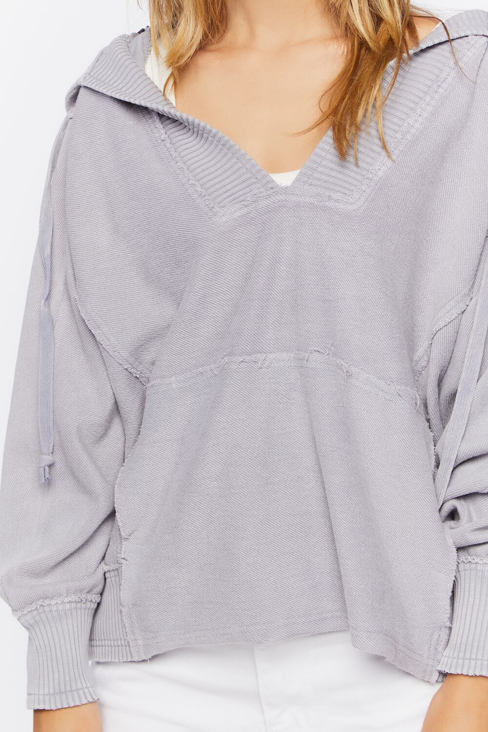 Drop-Sleeve French Terry Hoodie - Image 5