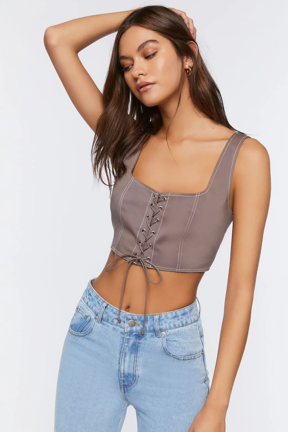 Lace-Up Crop Top - Image 6