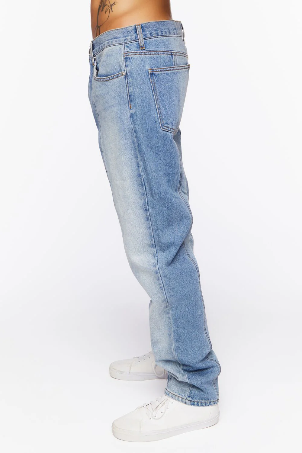 Contrast-Panel Slim-Fit Jeans - Image 2
