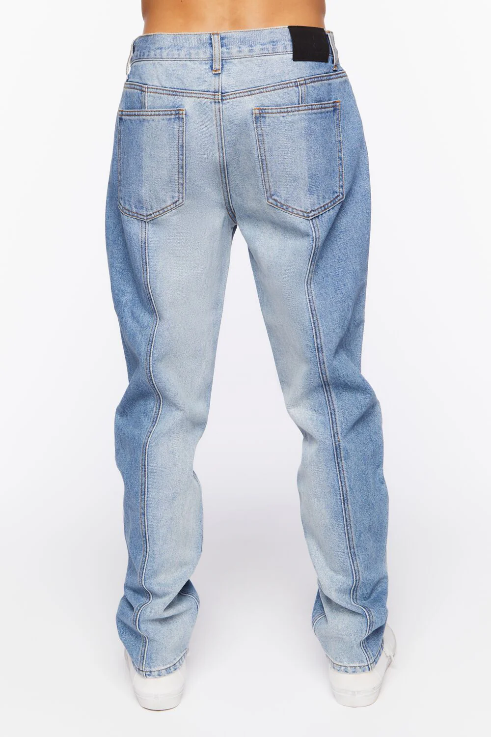 Contrast-Panel Slim-Fit Jeans - Image 3