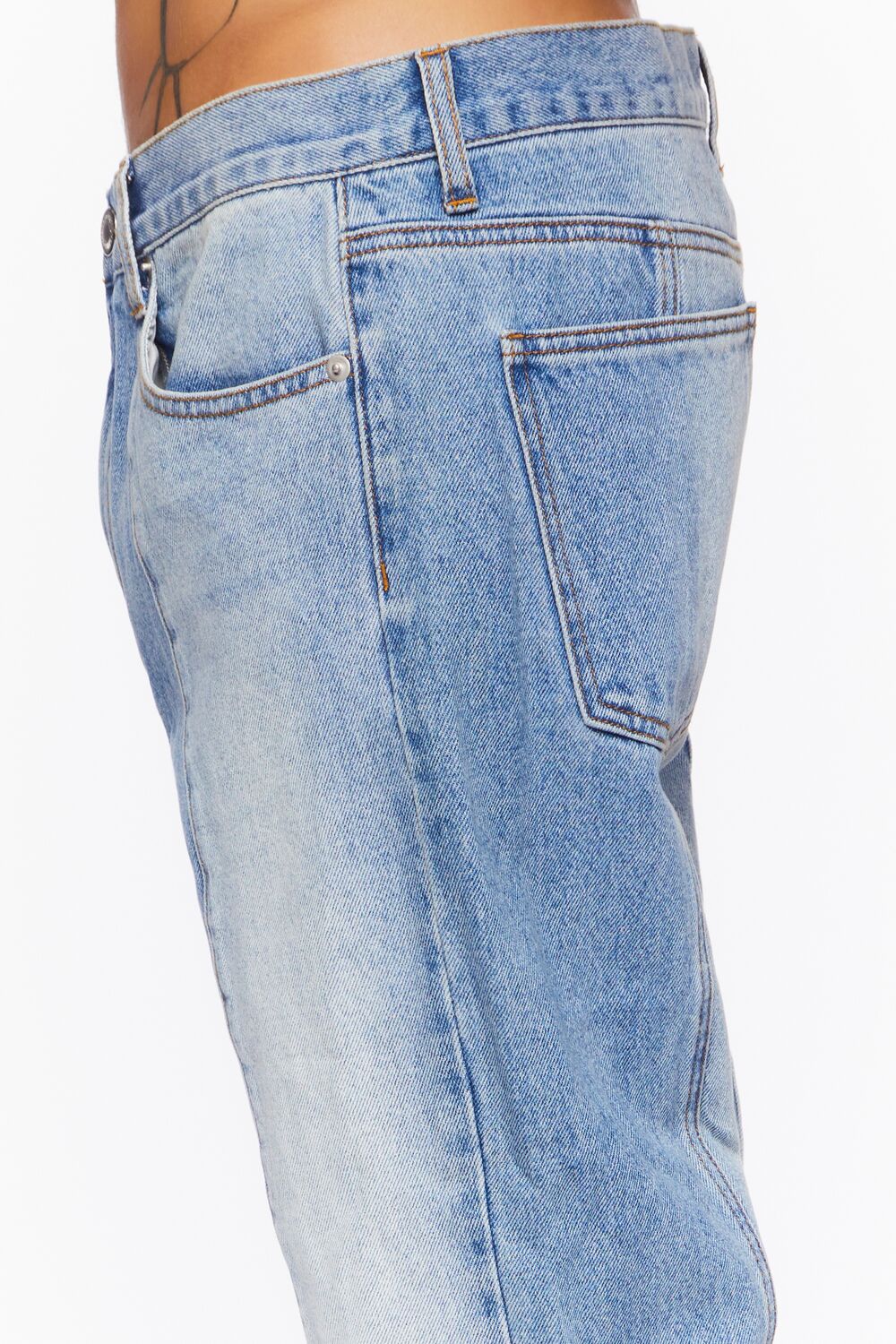 Contrast-Panel Slim-Fit Jeans - Image 4