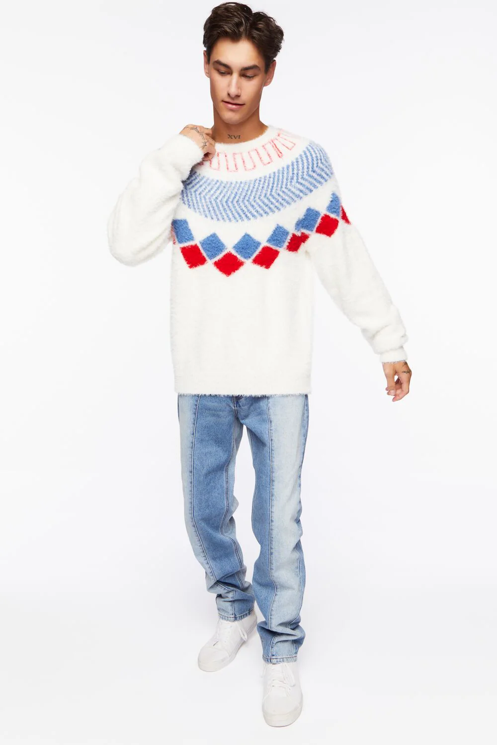 Contrast-Panel Slim-Fit Jeans - Image 5