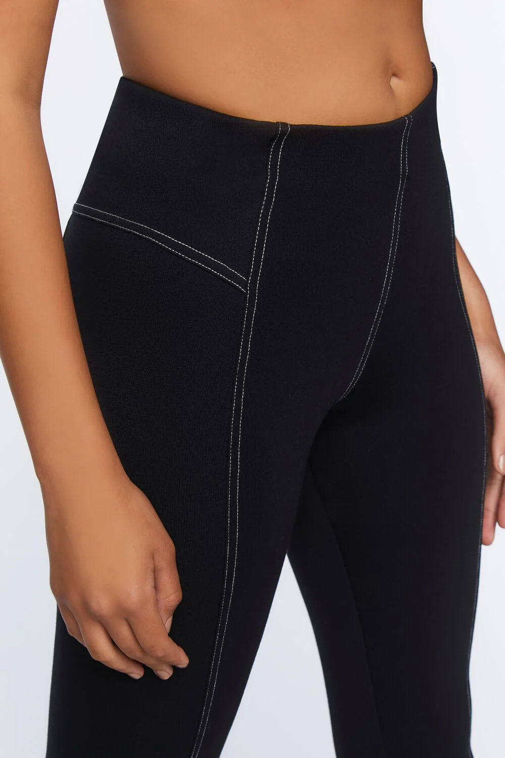 Topstitched Split-Hem Leggings - Image 6