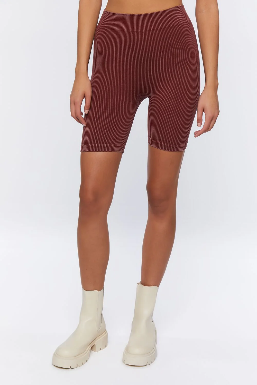 Seamless Ribbed Biker Shorts - Image 14