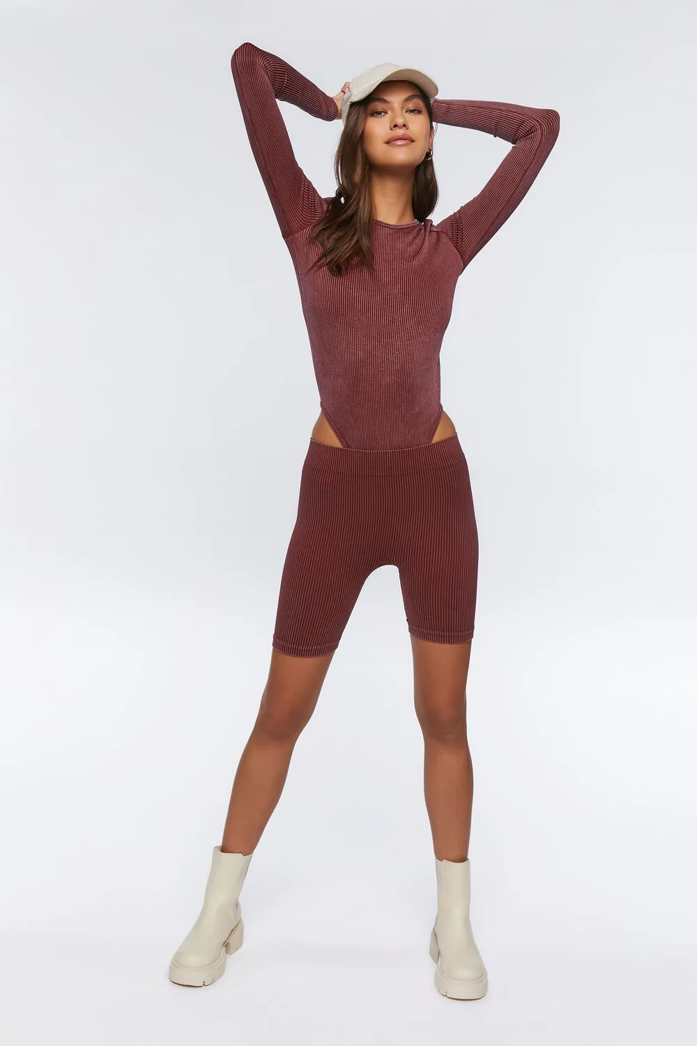 Seamless Ribbed Biker Shorts - Image 16