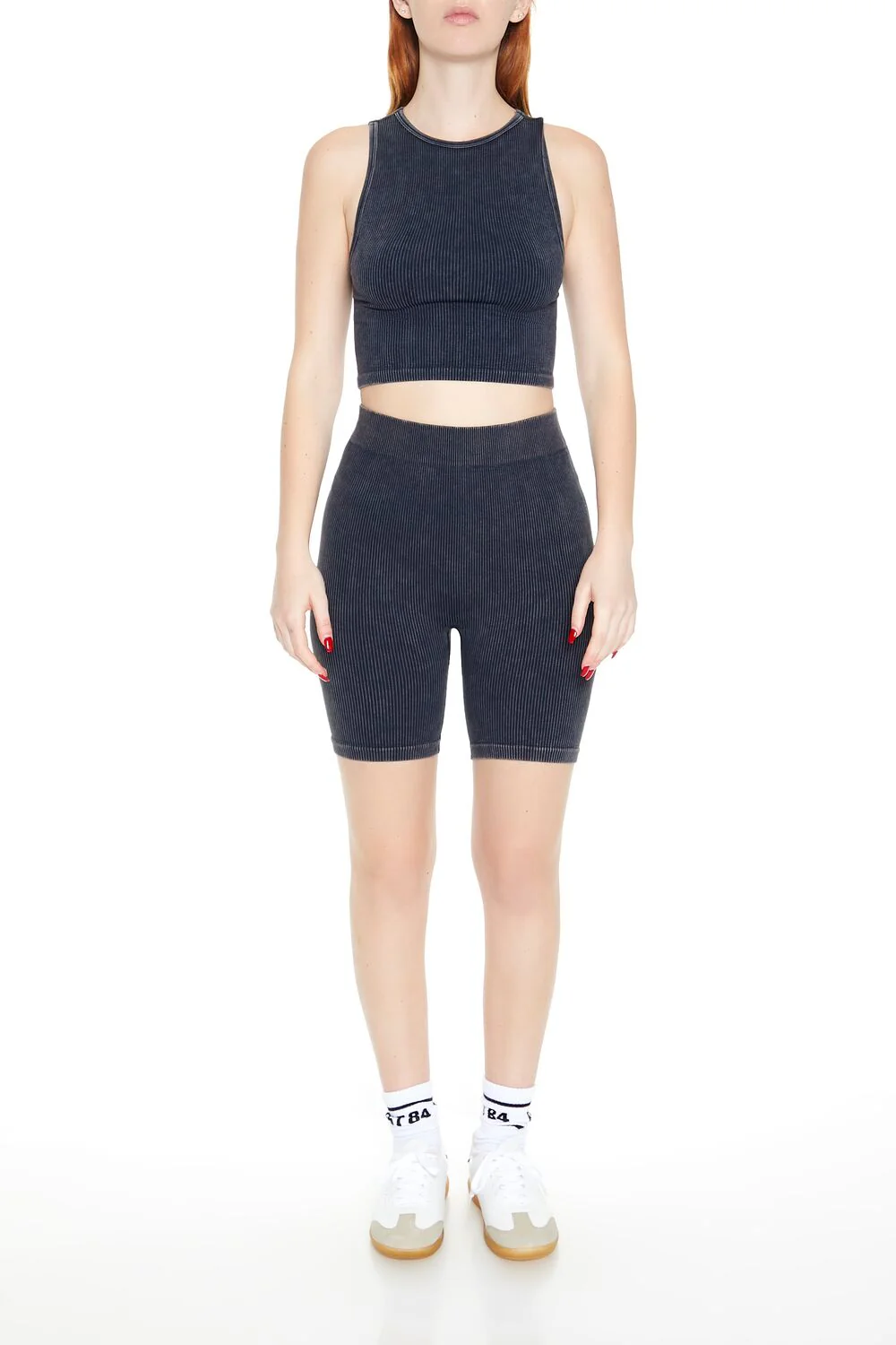 Seamless Ribbed Biker Shorts - Image 19