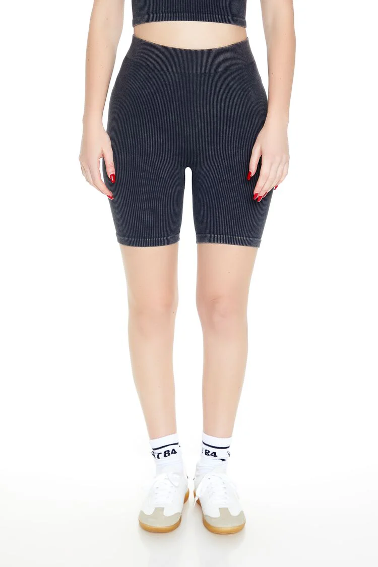 Seamless Ribbed Biker Shorts - Image 20