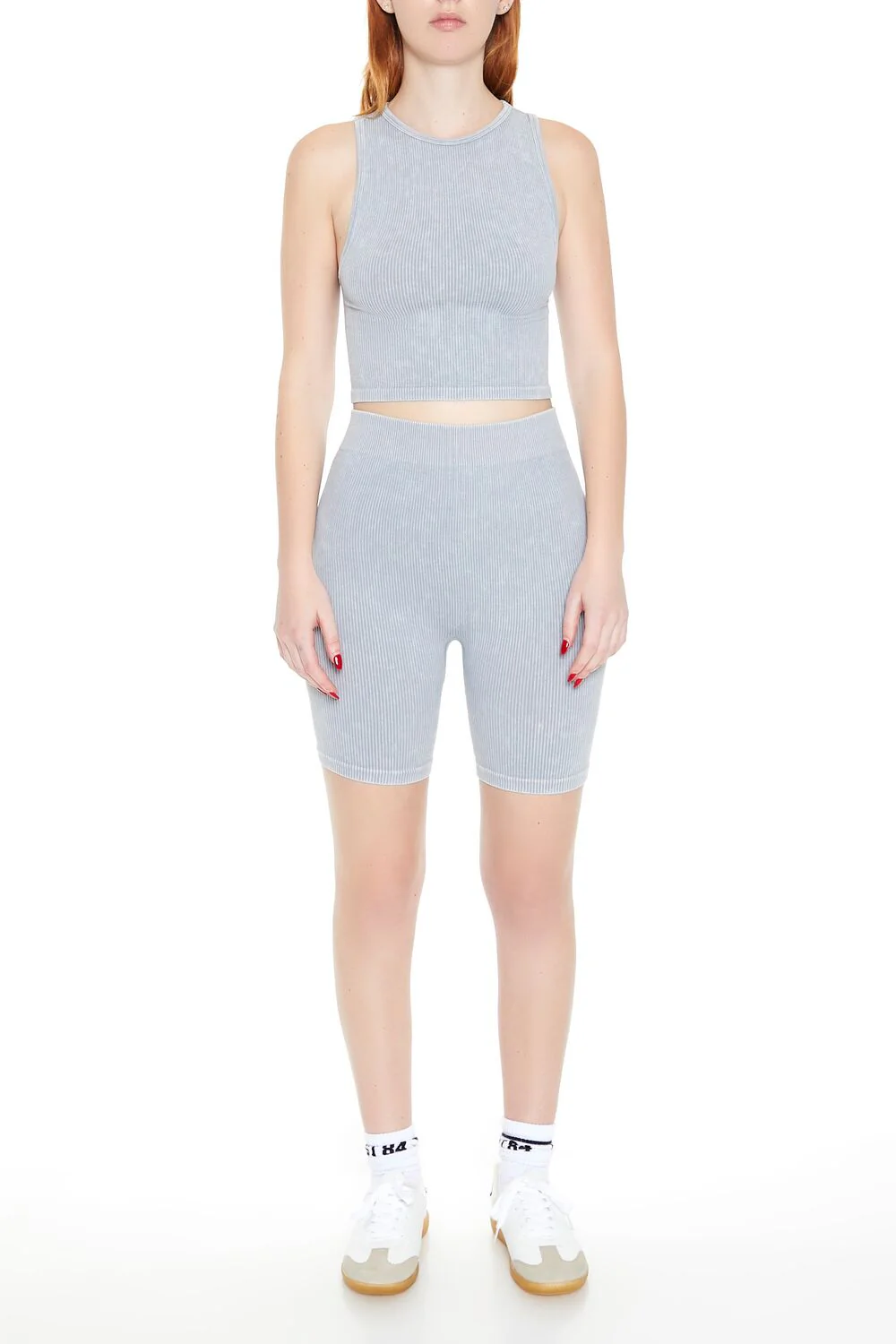 Seamless Ribbed Biker Shorts - Image 25