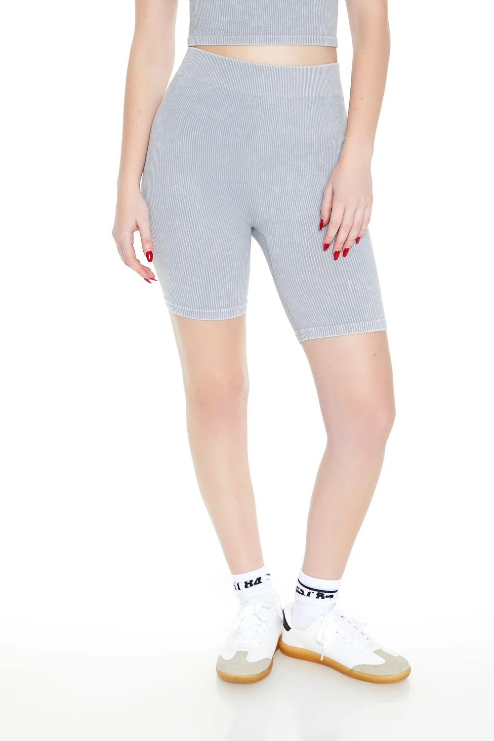 Seamless Ribbed Biker Shorts - Image 26