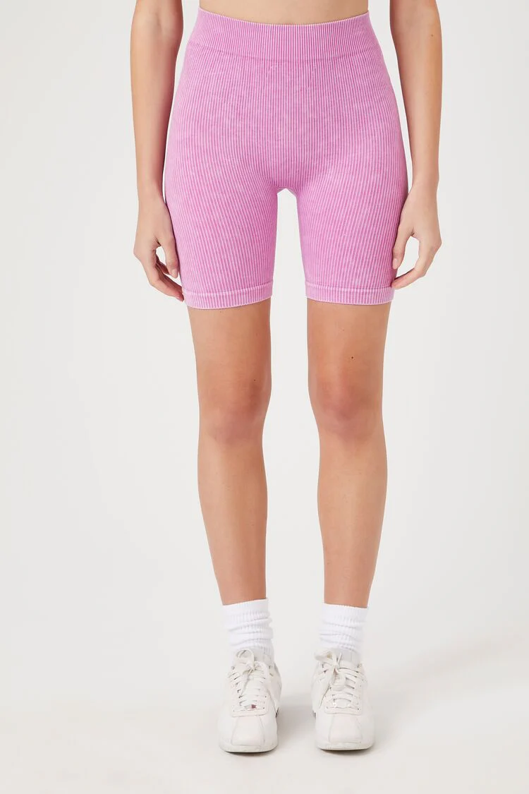 Seamless Ribbed Biker Shorts - Image 32