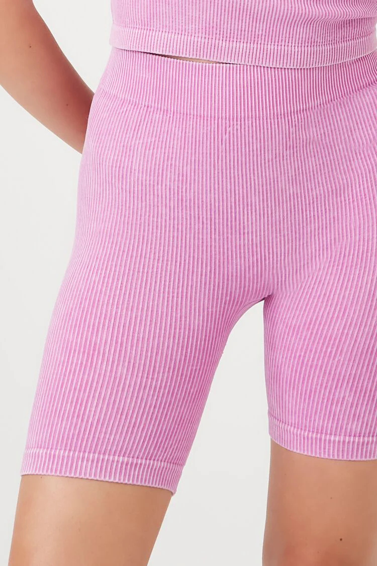 Seamless Ribbed Biker Shorts - Image 36