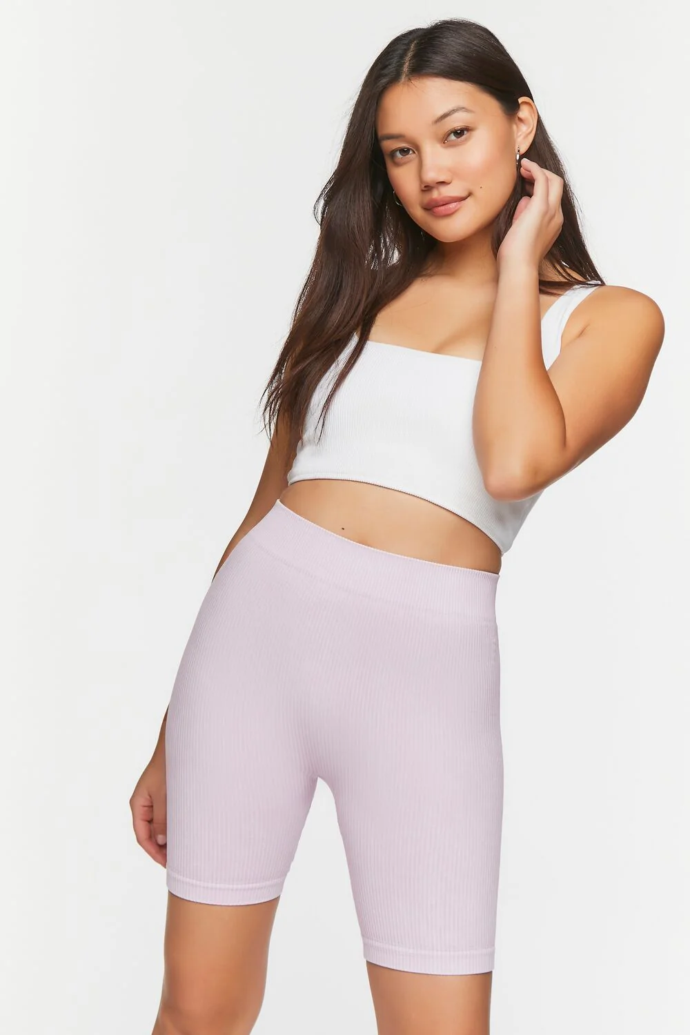 Seamless Ribbed Biker Shorts - Image 37