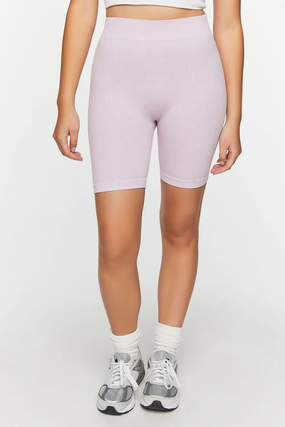 Seamless Ribbed Biker Shorts - Image 38