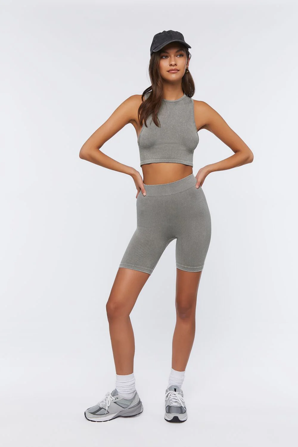 Seamless Ribbed Biker Shorts - Image 5