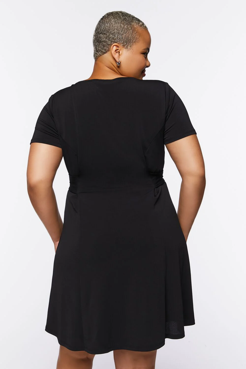 Plus Size Tie-Waist Mini Dress - Image 3