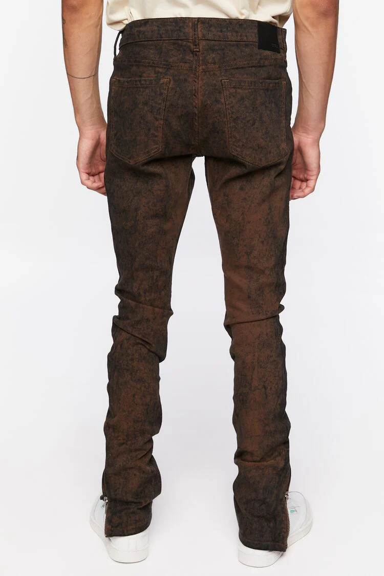 Oil Wash Zip-Hem Skinny Jeans - Image 4