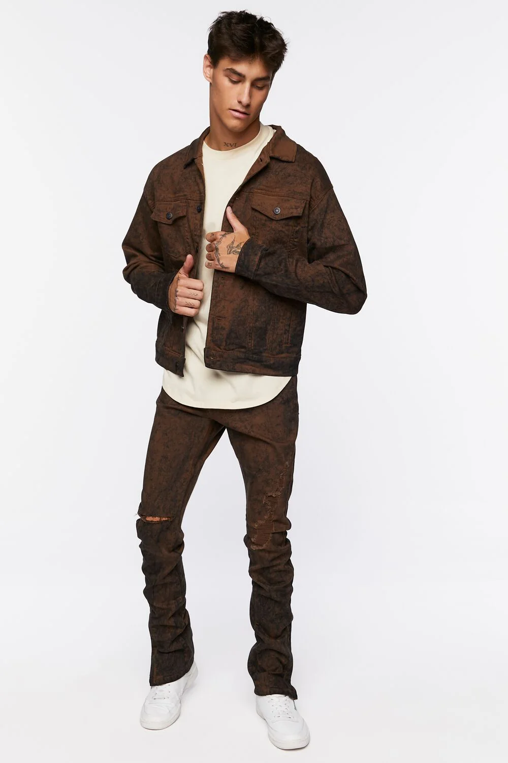 Oil Wash Zip-Hem Skinny Jeans - Image 6