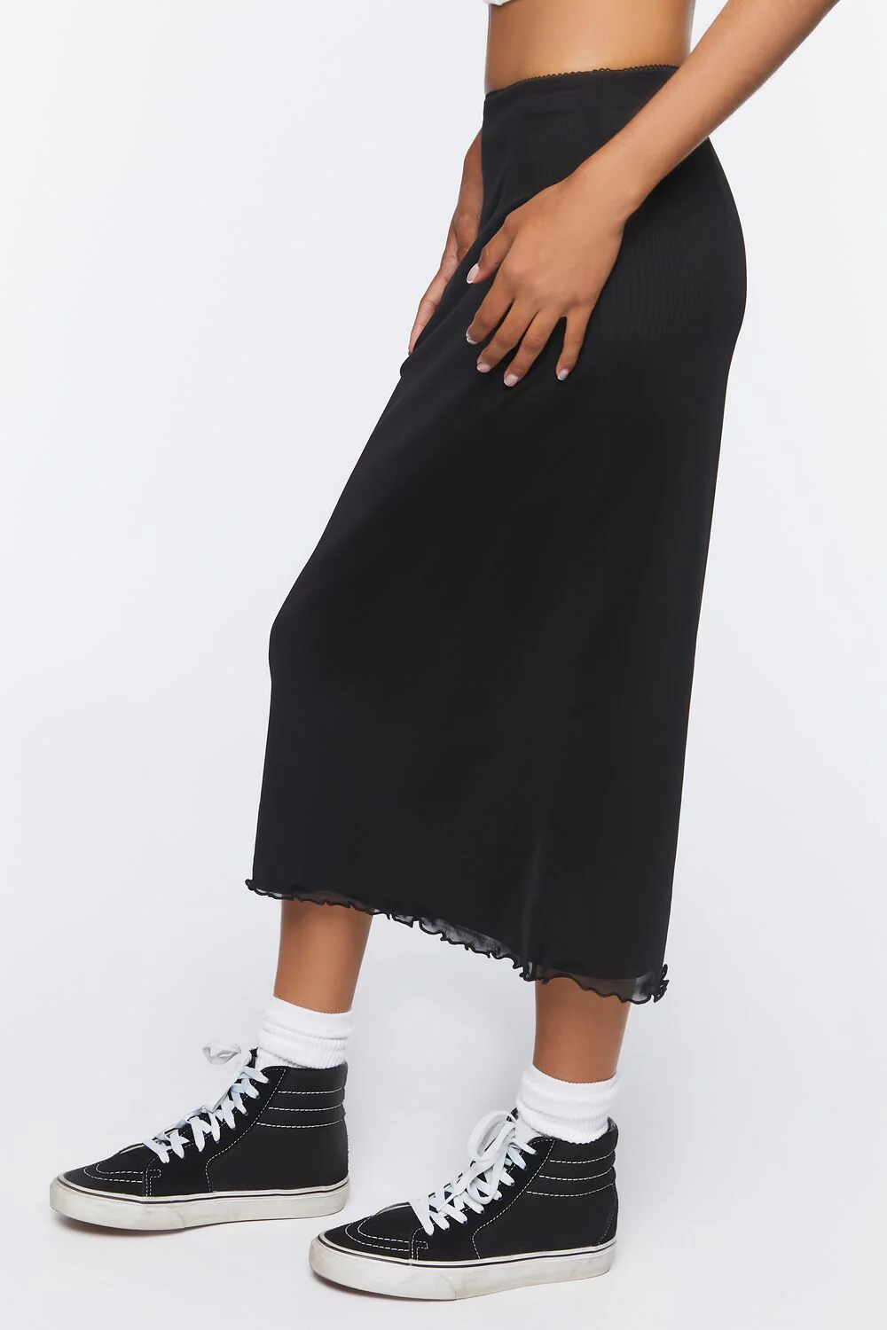Lettuce-Edge Midi Skirt - Image 3
