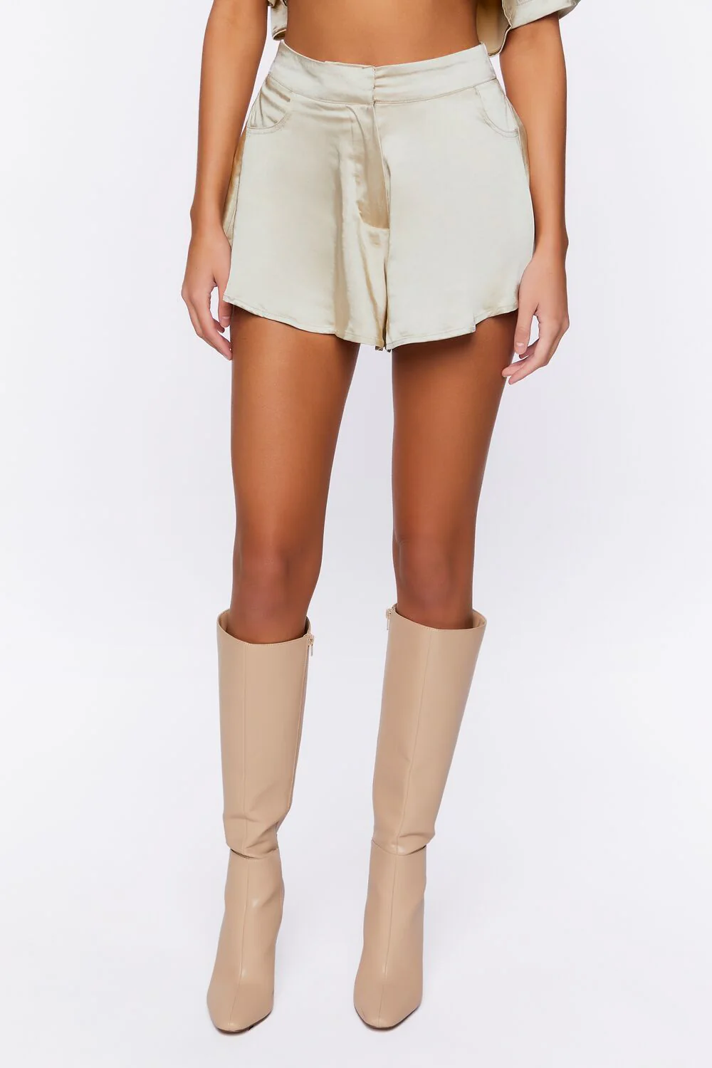 Satin High-Rise Shorts - Image 2