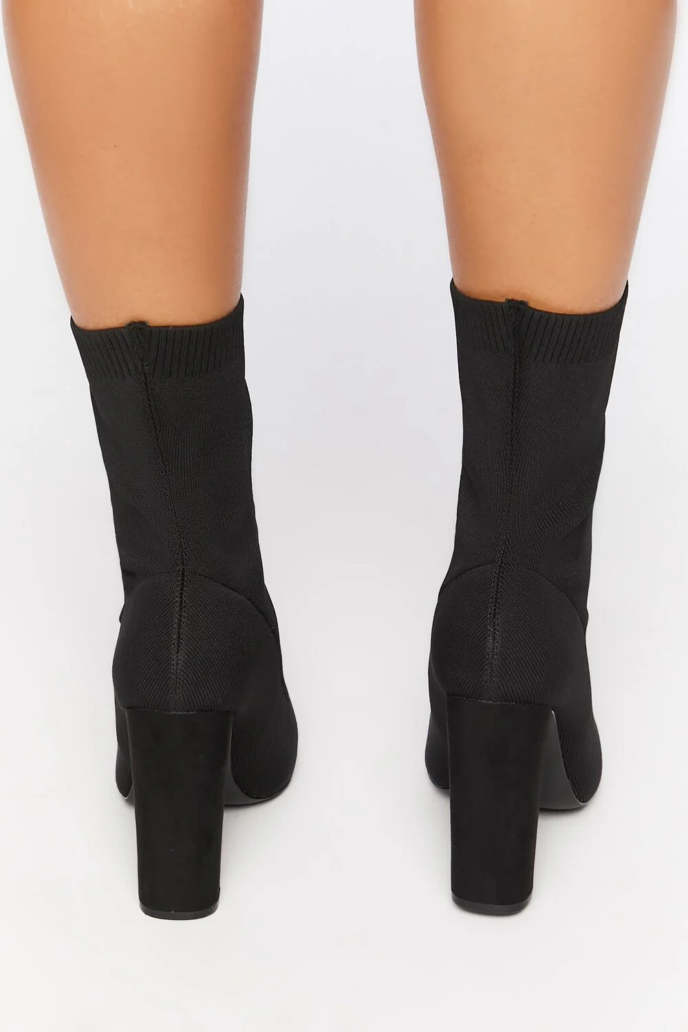 Block Heel Sock Booties (Wide) - Image 3