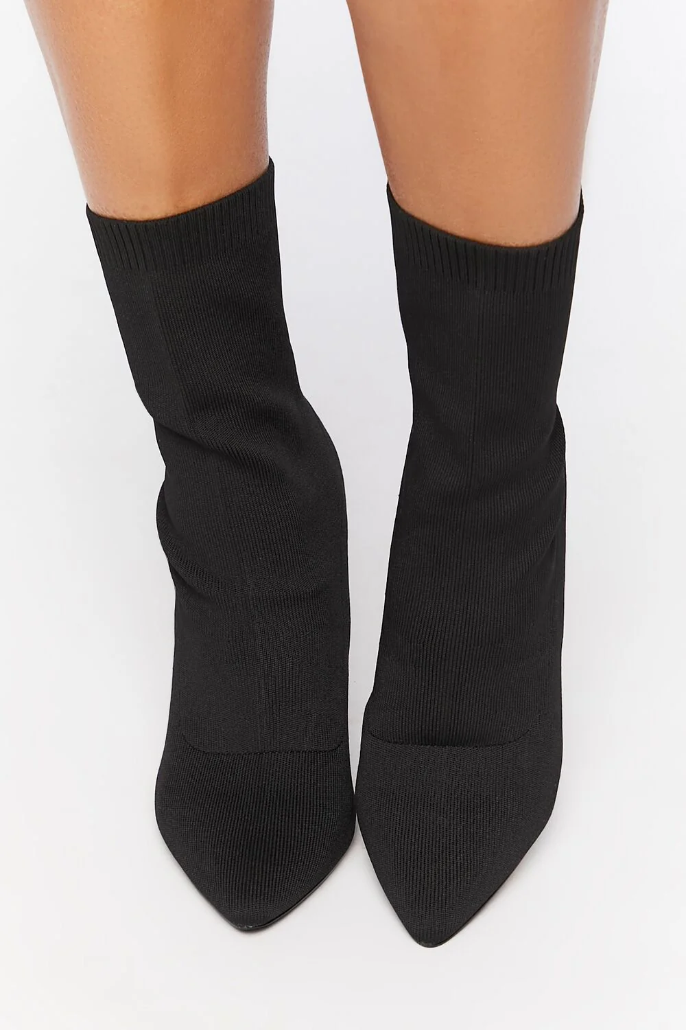 Block Heel Sock Booties (Wide) - Image 4