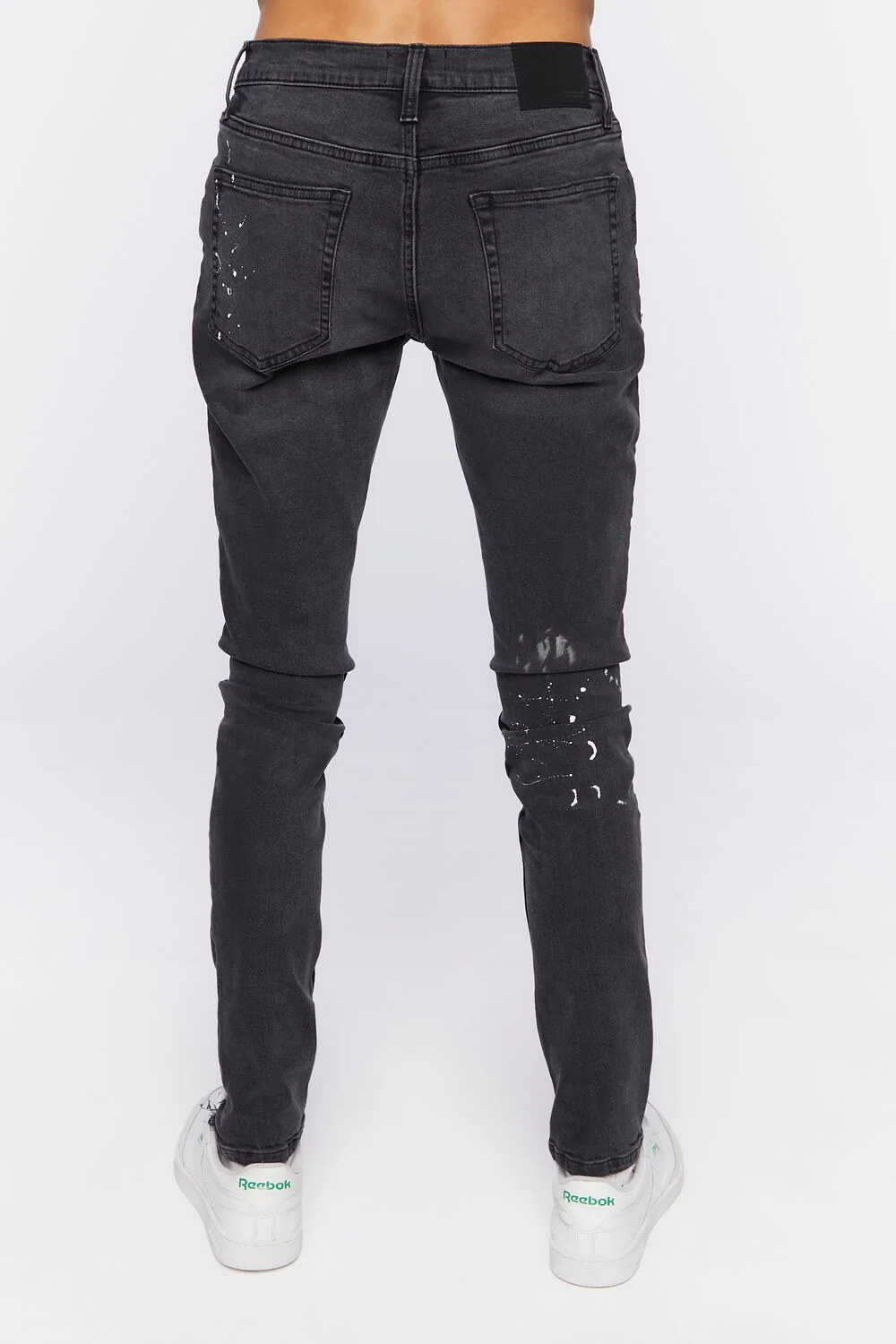 Graphic Paint Splatter Skinny Jeans - Image 4