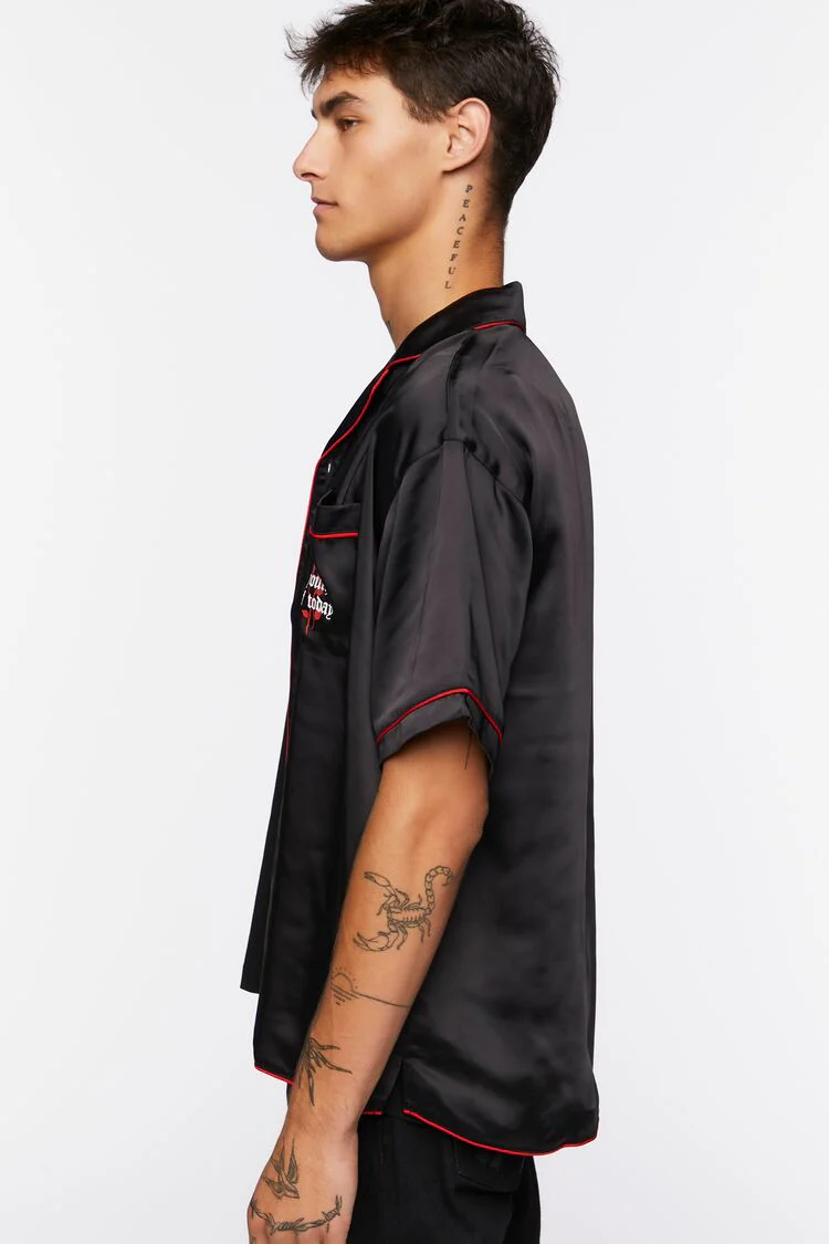 Youth of Today Graphic Satin Shirt - Image 2