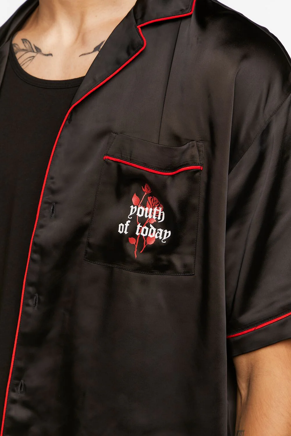 Youth of Today Graphic Satin Shirt - Image 5