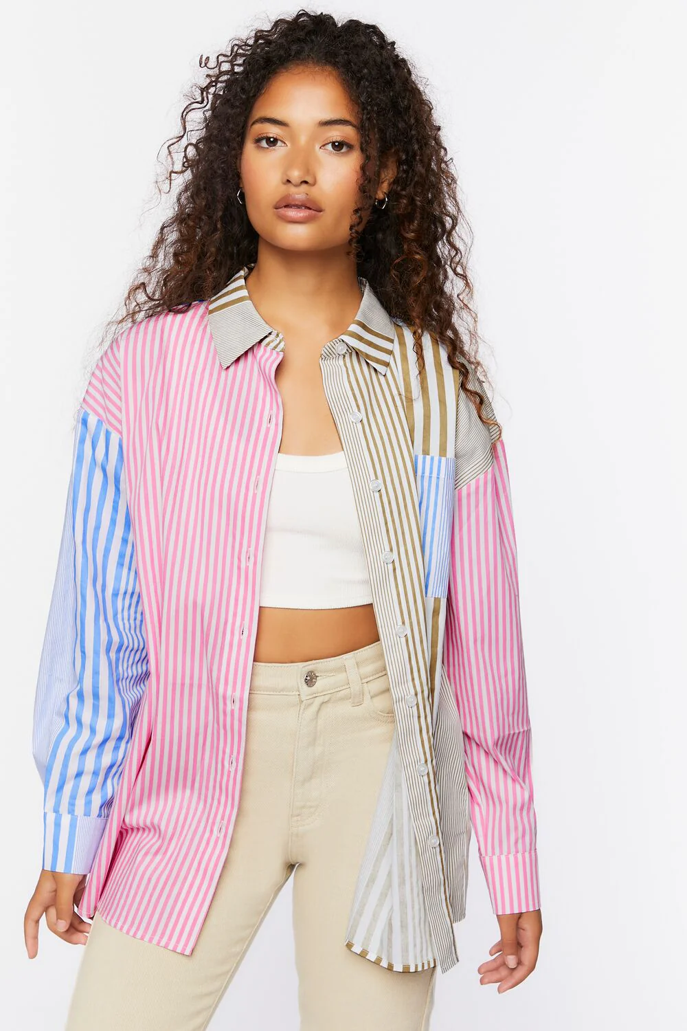 Striped Reworked Poplin Shirt - Image 2
