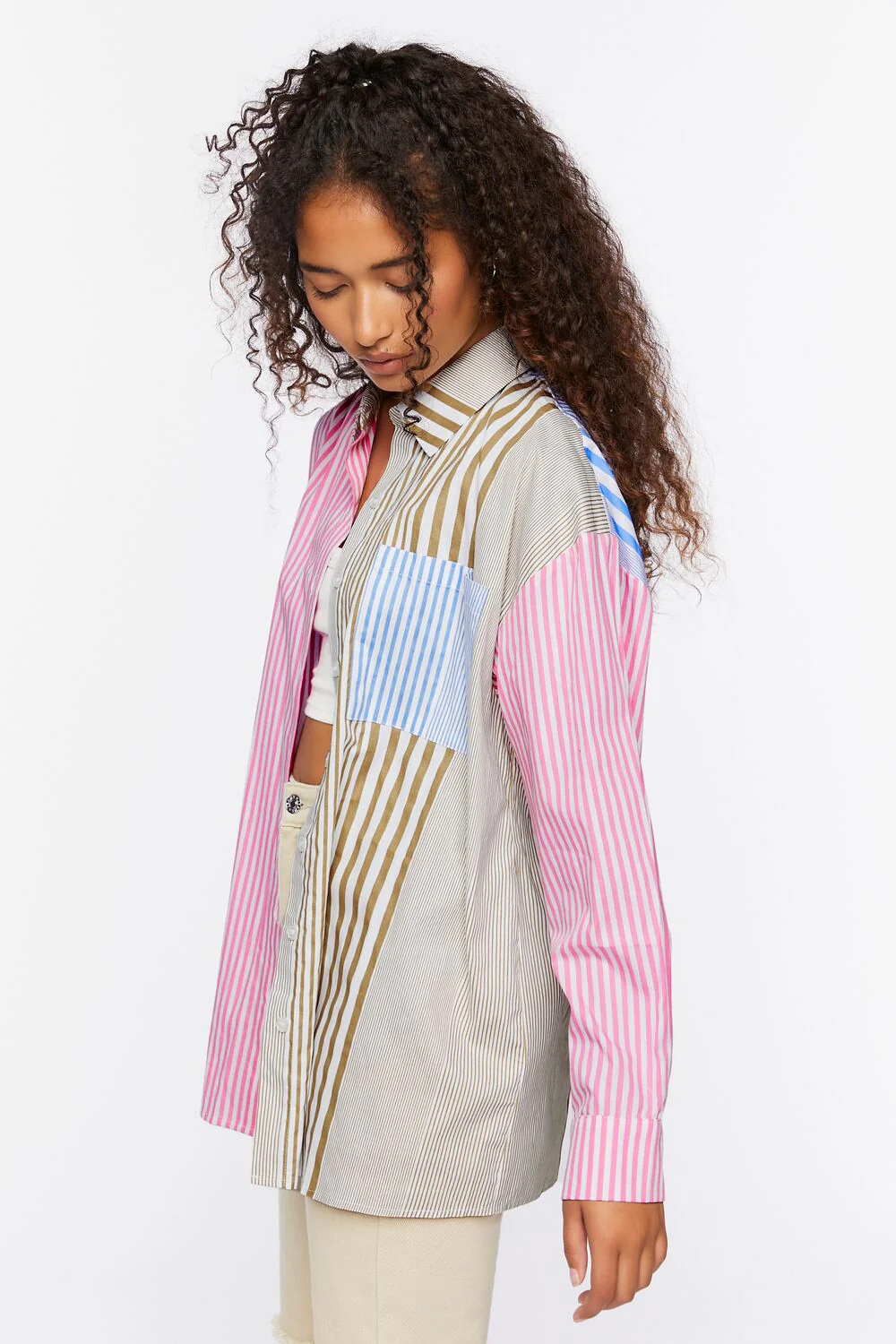 Striped Reworked Poplin Shirt - Image 3