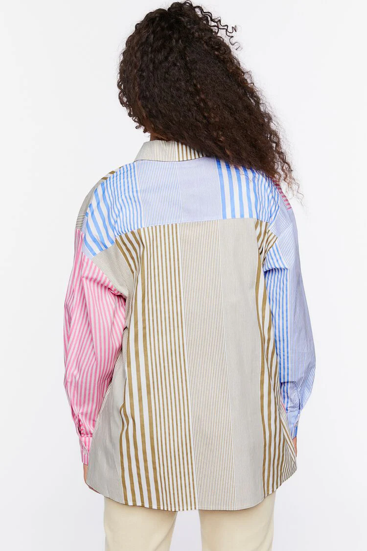 Striped Reworked Poplin Shirt - Image 4