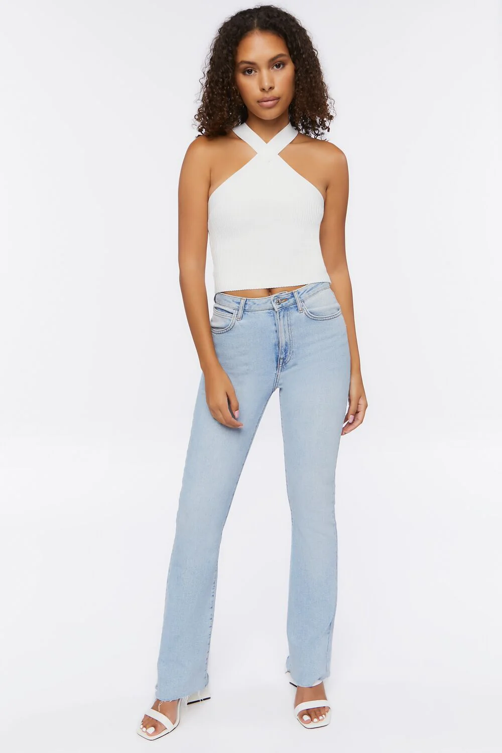 Sweater-Knit Halter Crop Top - Image 4