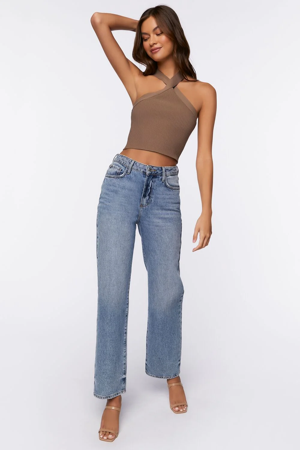 Sweater-Knit Halter Crop Top - Image 9