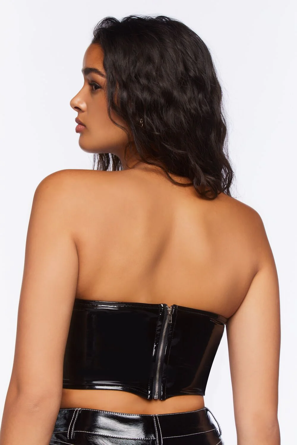 Faux Patent Leather Tube Top - Image 3