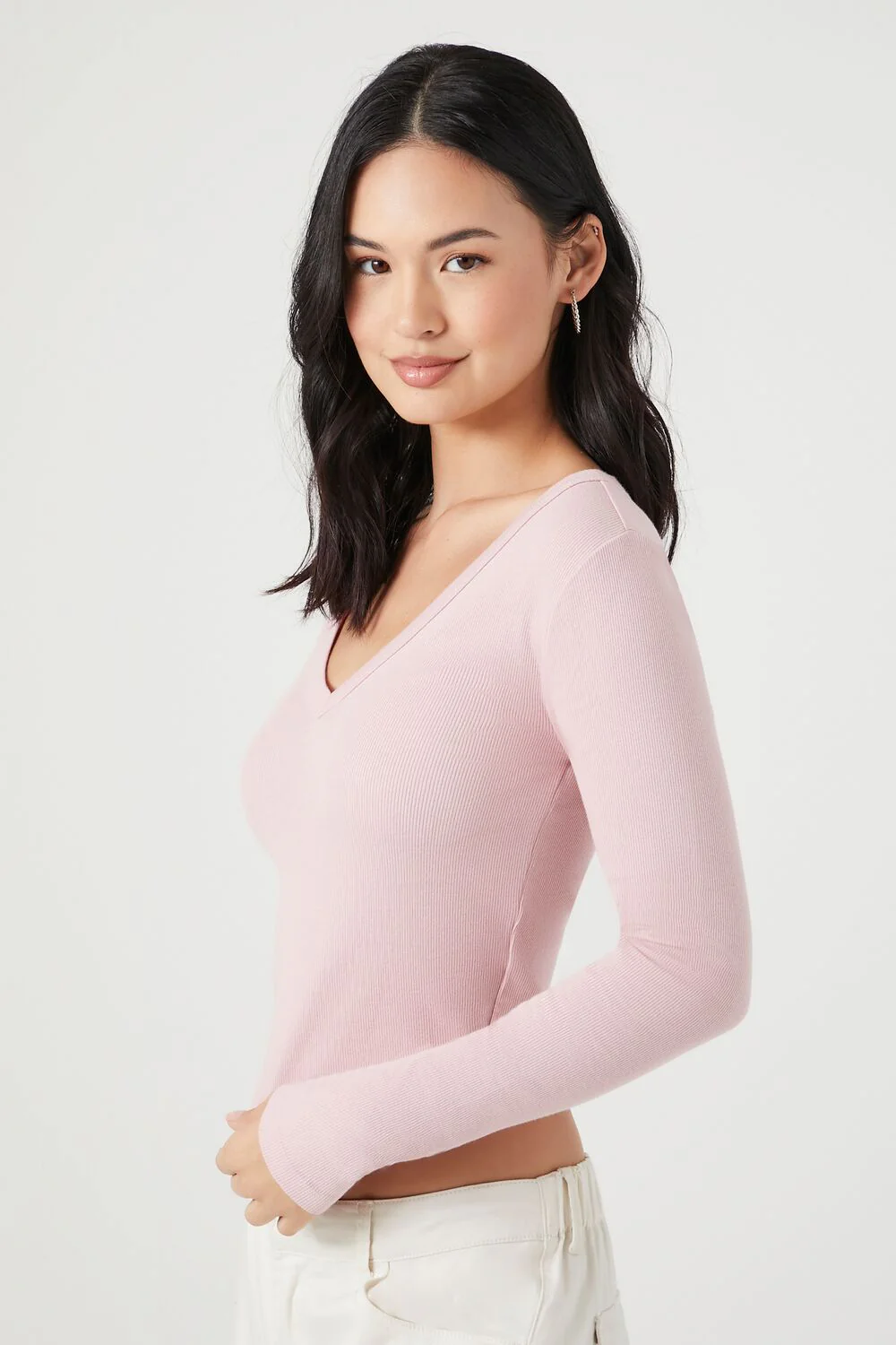 V-Neck Long-Sleeve Tee - Image 10