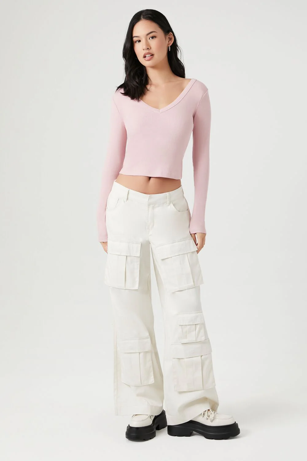 V-Neck Long-Sleeve Tee - Image 12