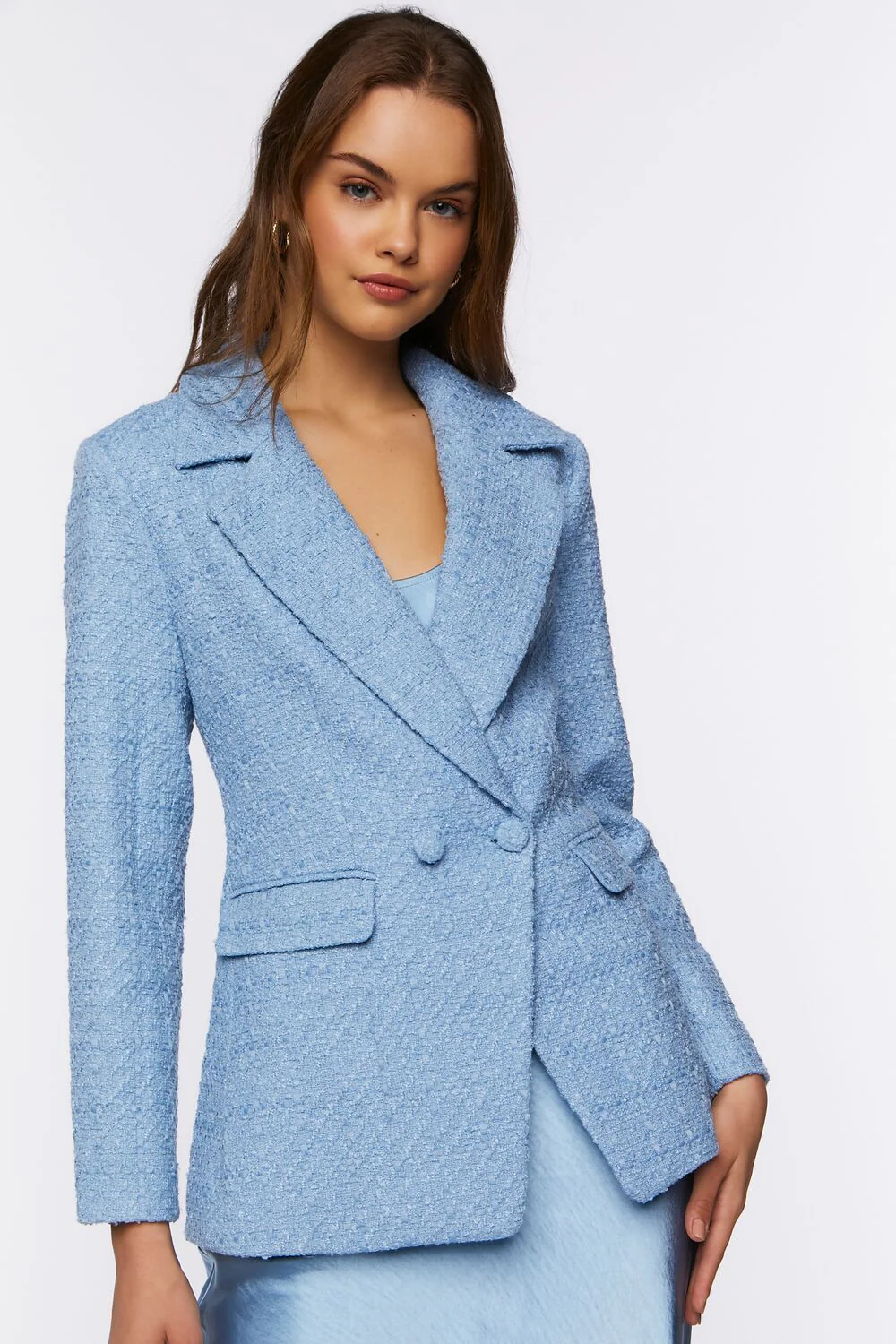 Double-Breasted Tweed Blazer - Image 5