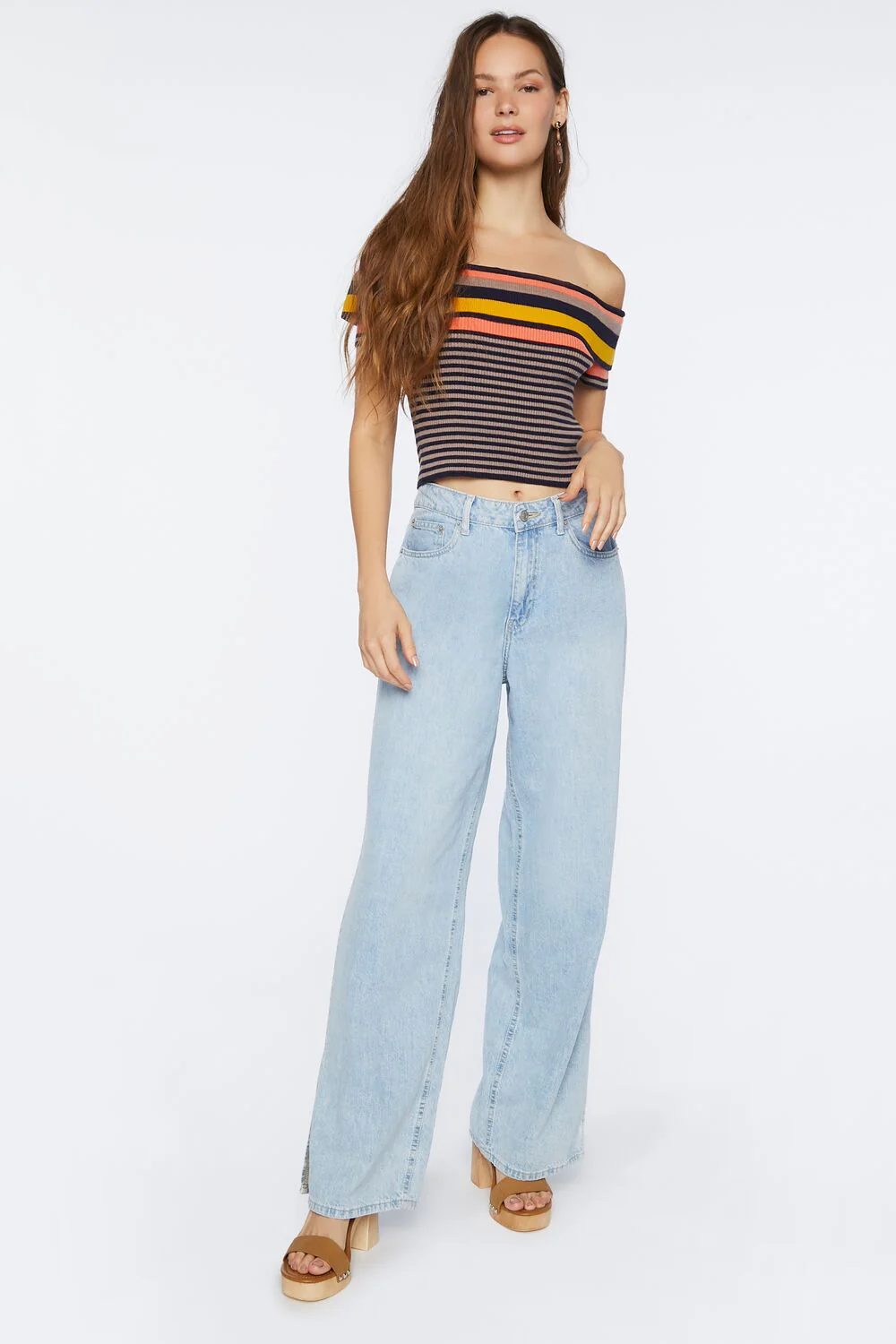 Striped Sweater-Knit Crop Top - Image 5