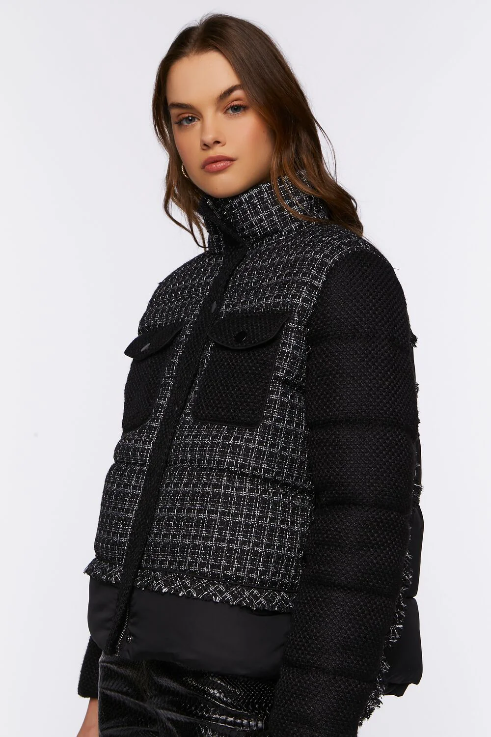 Tweed Puffer Jacket - Image 2