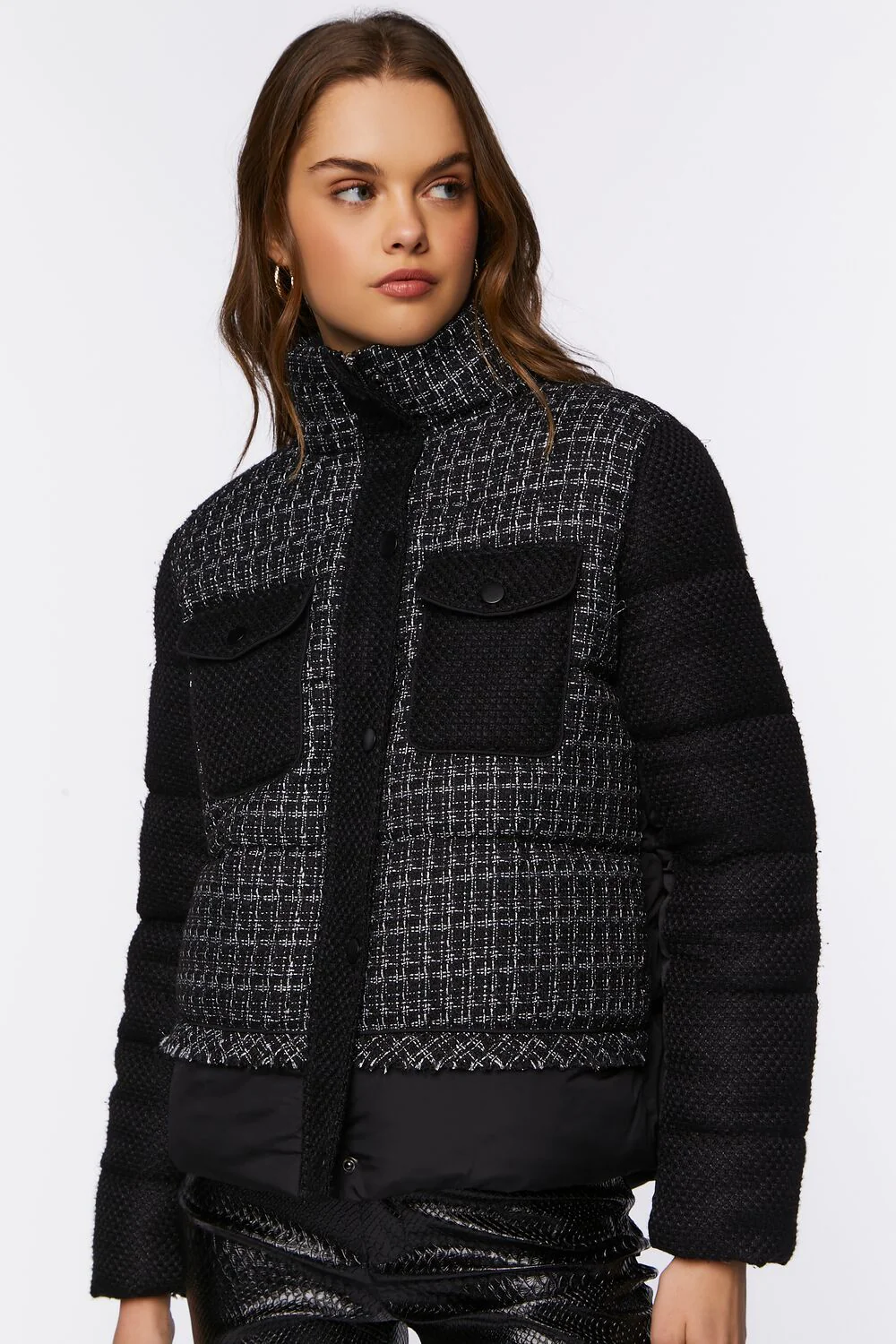 Tweed Puffer Jacket - Image 4