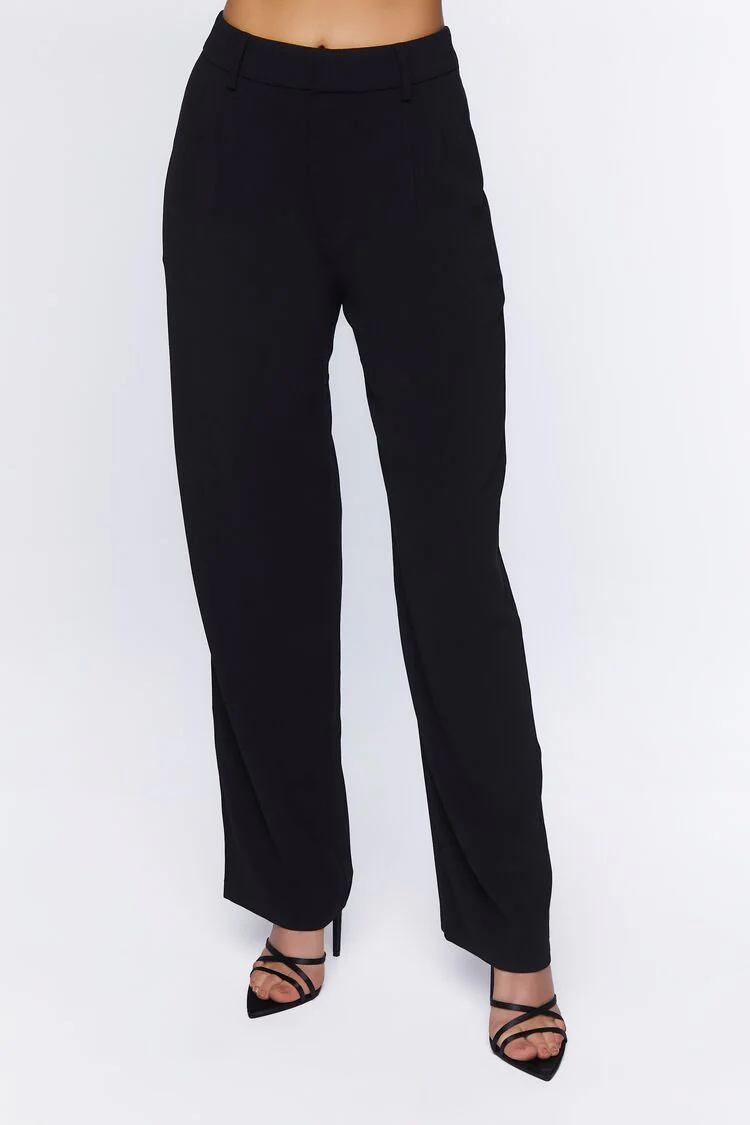 Mid-Rise Straight-Leg Trousers - Image 2