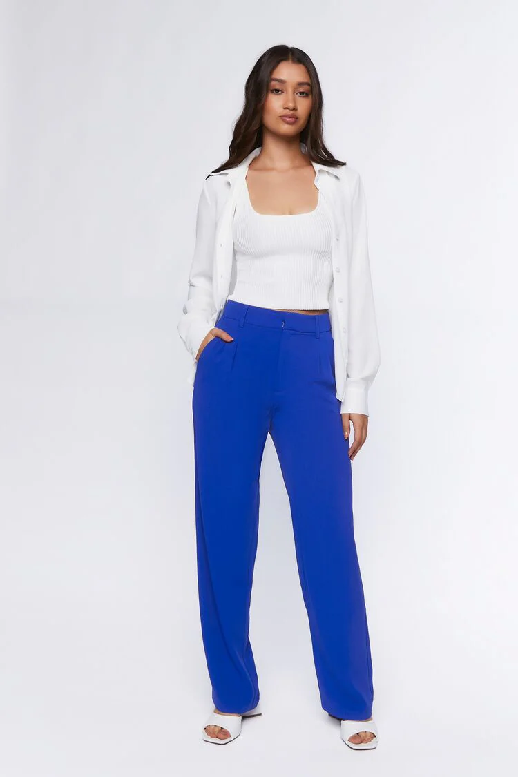 Mid-Rise Straight-Leg Trousers - Image 5