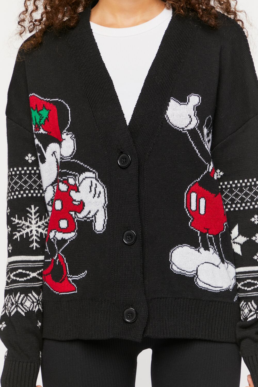 Minnie & Mickey Graphic Cardigan Sweater - Image 5