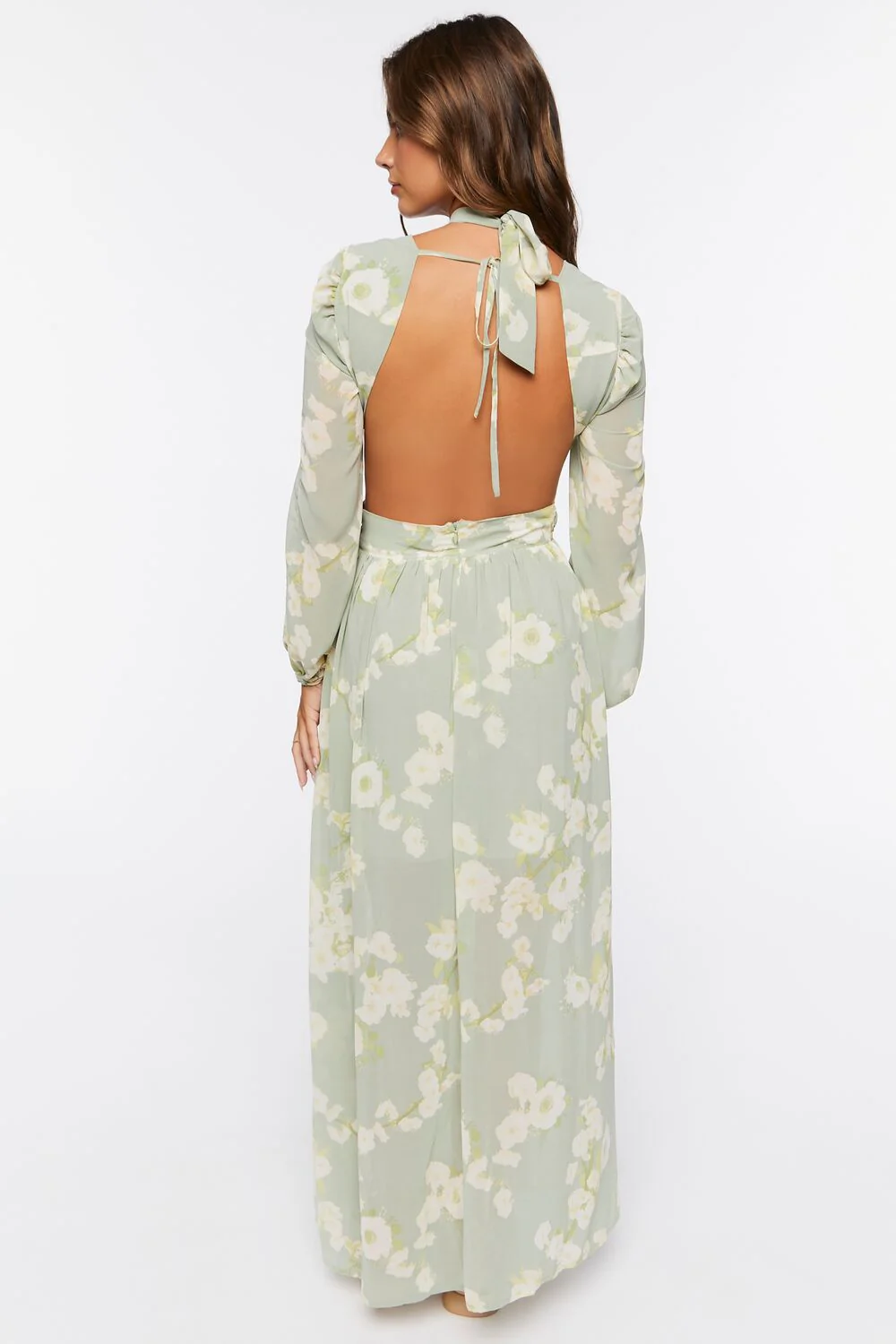 Floral Halter Cutout Maxi Dress - Image 3
